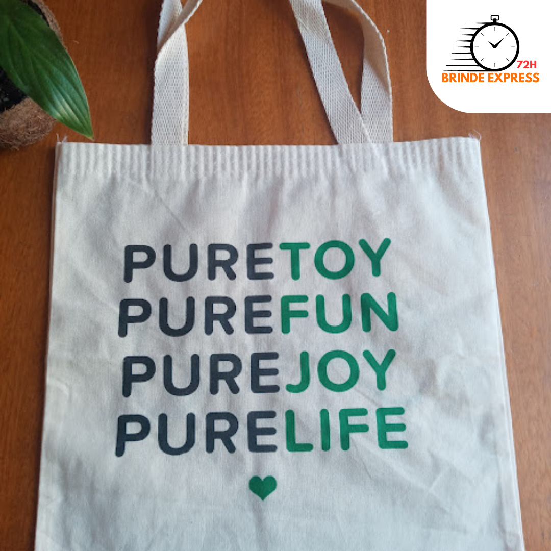 Ecobag 35x35cm em Algodão Cru